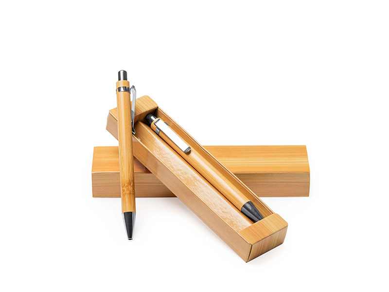ECO set hemijska olovka i tehnička olovka od bambusa u poklon kutiji