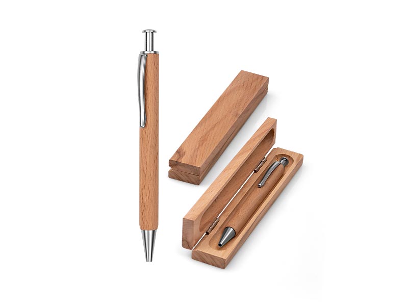 ECO hemijska olovka od drveta u drvenoj kutiji