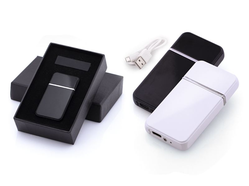 Metalni USB punjivi elektro upaljač u poklon kutiji